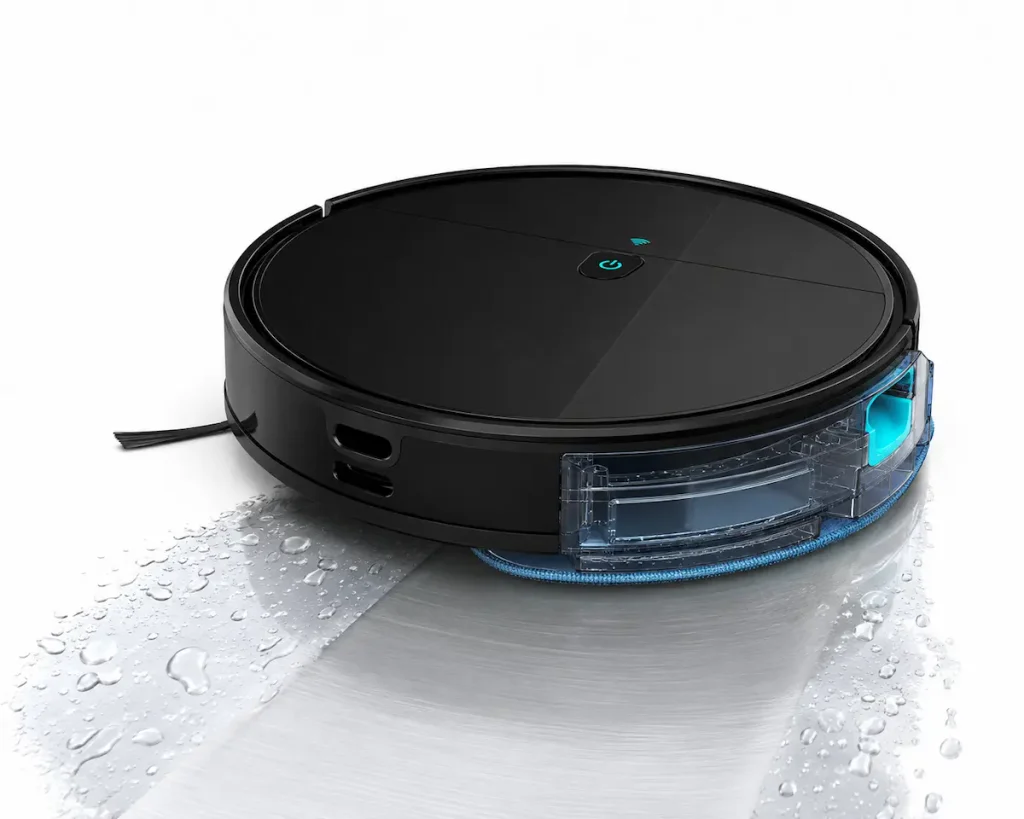 VersLife L6 fregando un suelo duro con depósito de agua electrónico